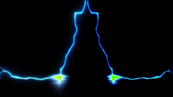 Digitale Rendering Elektrische Lightning Energetische Achtergrond — Stockvideo