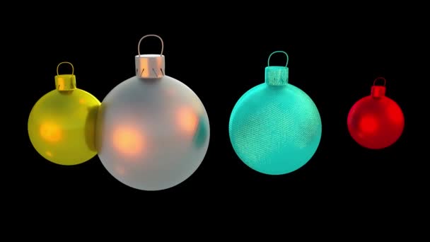 3D渲染圣诞彩绘派对装饰 — 图库视频影像
