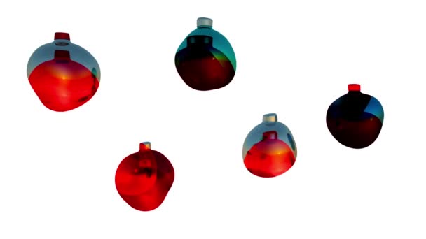 Rendering Christmas Bauble Party Hintergrund — Stockvideo