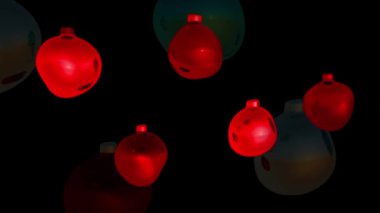 3D Hazırlama Noeli Bauble Parti Arkaplanı