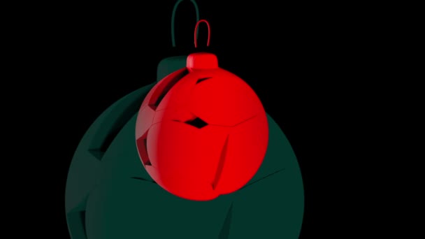 Renderização Natal Bauble Party Backgroundv — Vídeo de Stock