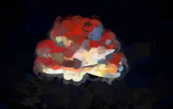 Digitale Illustration Abstrakter Hintergrund Blume — Stockfoto
