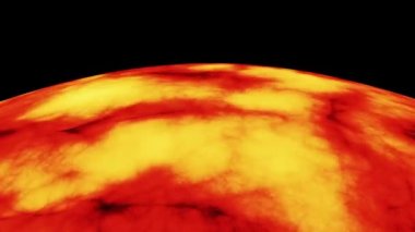 Dijital Yanan Kırmızı Ateş Gezegeni