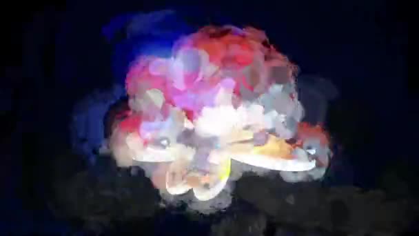 Digital Rendering Vibrant Abstract Flower Video — Video Stock