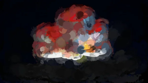 Digital Illustration High Energy Abstract Flower Background — Stock Photo, Image
