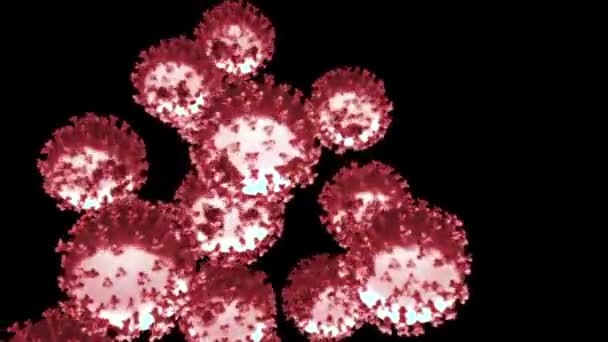 Рендеринг Corona Virus Covid — стоковое видео