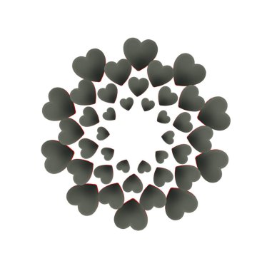 3B Hazırlama Romantik Kalp Arkaplanı