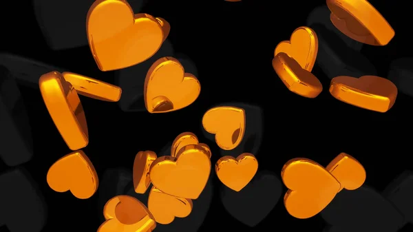 3D Rendering Romantic Heart Background