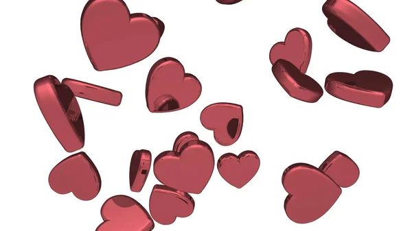 Rendering Romantic Heart Background — Stock Photo, Image