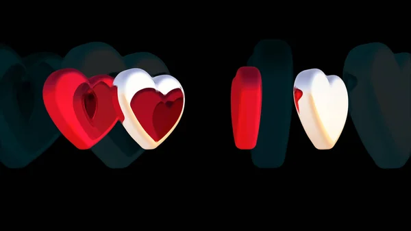 Rendering Romantic Heart Hintergrund — Stockfoto