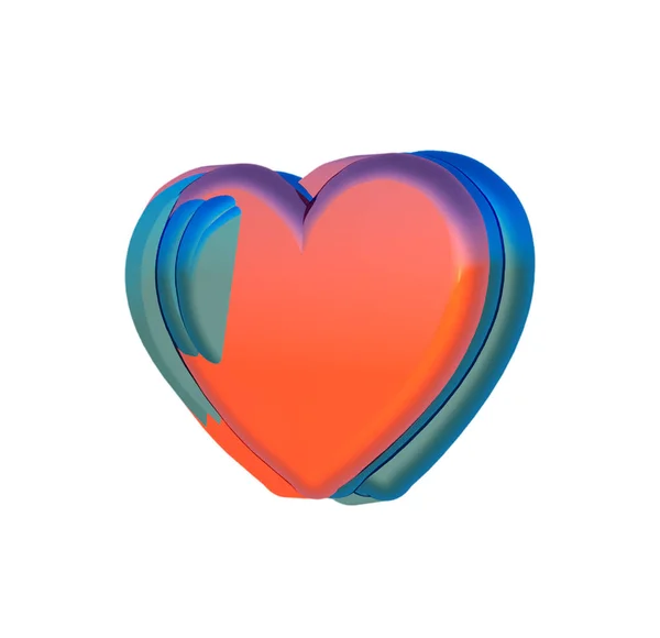 Rendering Romantic Heart Hintergrund — Stockfoto