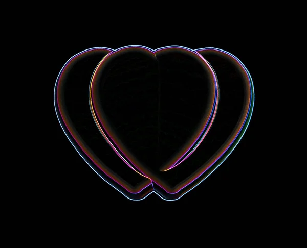 Digitální Ilustrace Srdce Romantické Pozadí — Stock fotografie