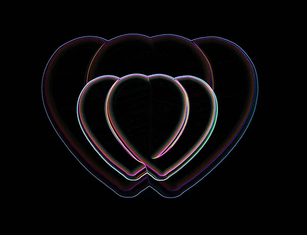 Digital Illustration Hearts Romantic Background — Stock Photo, Image