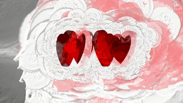 Digital Illustration Romantic Heart Background