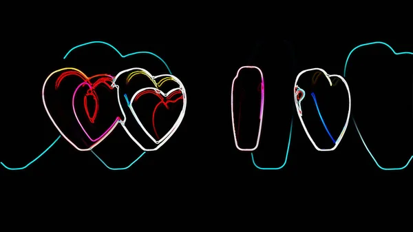 Digital Illustration Romantic Heart Background