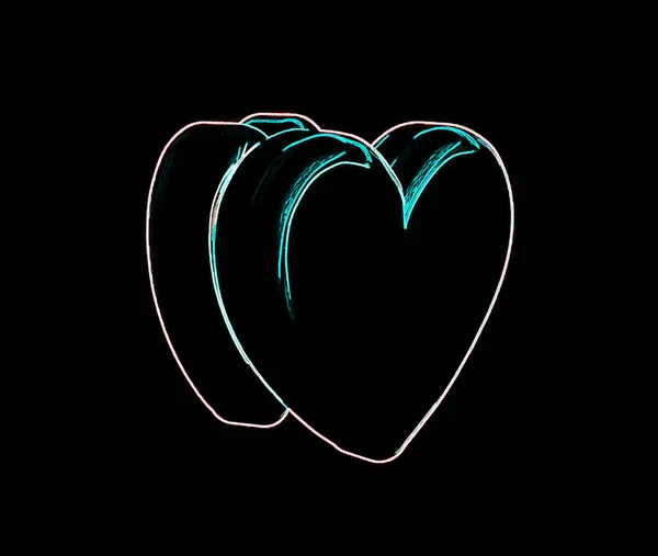 Digitale Illustration Romantische Herz Hintergrund — Stockfoto