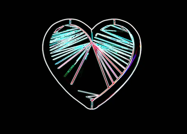 Digital Illustration Romantic Heart Background — Stock Photo, Image