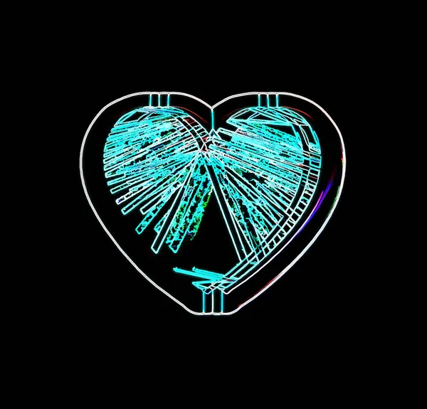 Digital Illustration Romantic Heart Background