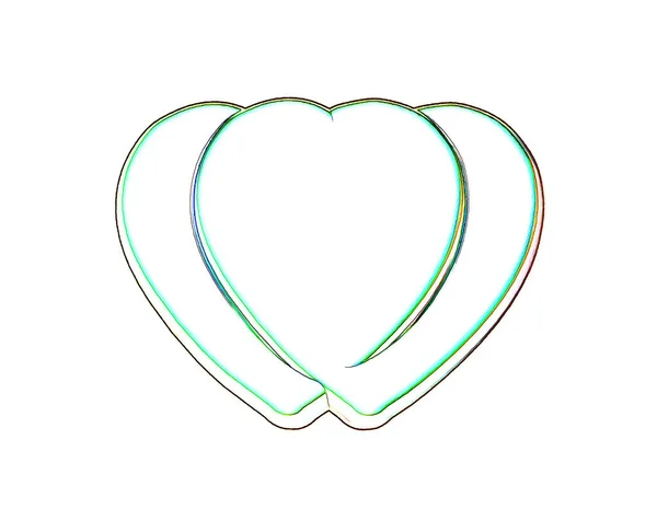 Digital Illustration Romantisk Hjärta Bakgrund — Stockfoto