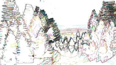 Dijital Resimlendirme Soyut Ağaç Dalları Arkaplanı