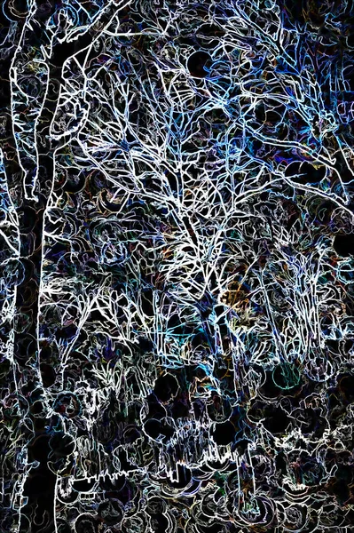 Digital Illustration Streszczenie Drzewa Gałęzie Tło — Zdjęcie stockowe