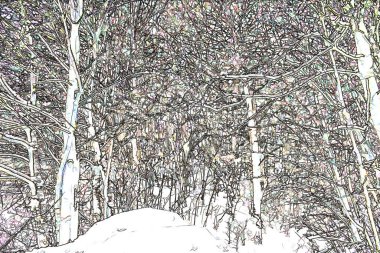 Dijital Resimlendirme Soyut Ağaç Dalları Arkaplanı