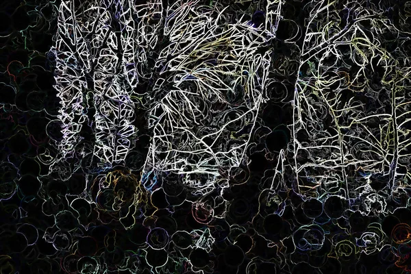 Digital Illustration Streszczenie Drzewa Gałęzie Tło — Zdjęcie stockowe