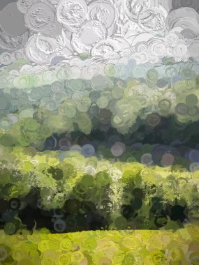 Dijital Resimlendirme Soyut Manzara Arkaplanı