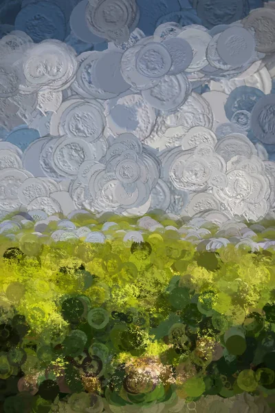 Digitale Illustration Abstrakte Landschaft Hintergrund — Stockfoto