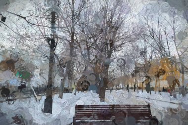 Dijital Resimlendirme Soyut Ağaç Dalları Arkaplanı