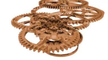 3B Hazırlama Dişlileri Altın Arkaplan