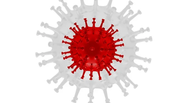 Rendering Corona Virus Covid Pandemia — Foto de Stock