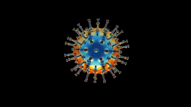 Wirus Corony Renderowania Covid Fale Pandemiczne — Wideo stockowe