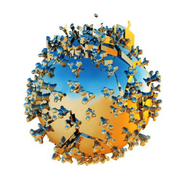 3D Hazırlama Corona Virüsü Covid-19 Salgını