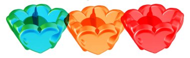 3D Görüntü Romantik Eğlence Kalpleri