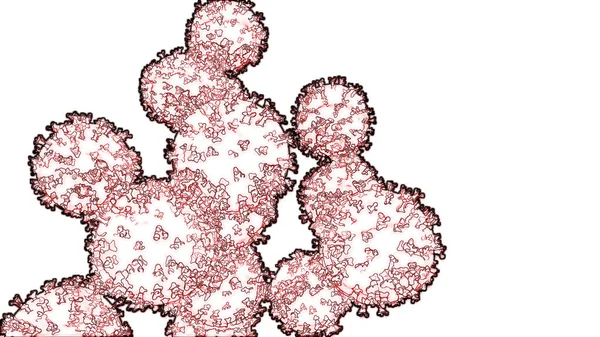Digital Illustration Corona Virus Covid Pandemi — Stockfoto