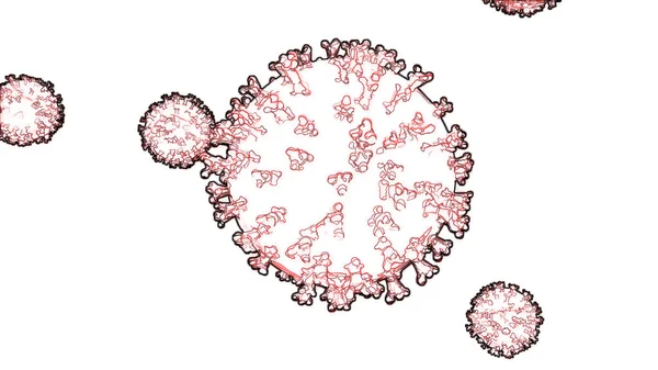 Ilustración Digital Virus Corona Covid Pandemic — Foto de Stock
