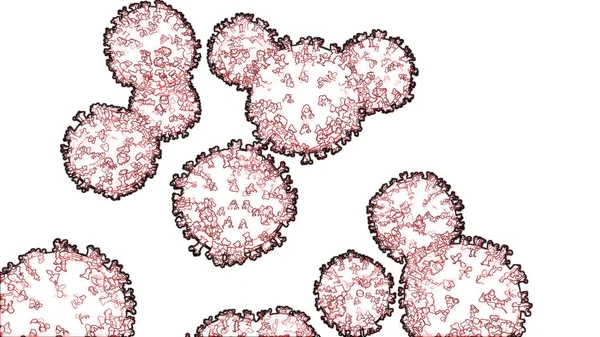 Digital Illustration Corona Virus Covid Pandemi — Stockfoto