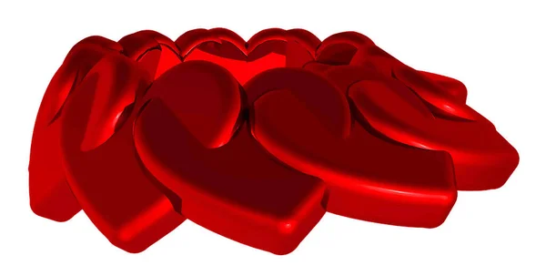 Illustration Romantic Fun Hearts Background — Stock Photo, Image