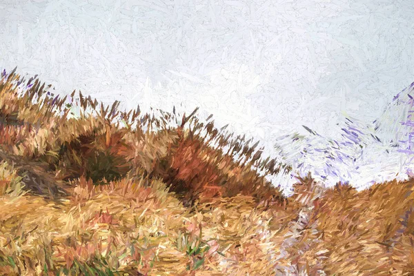 Dijital Çizim Jeolojisi Kaya Çıkıntısı Arkaplanı — Stok fotoğraf