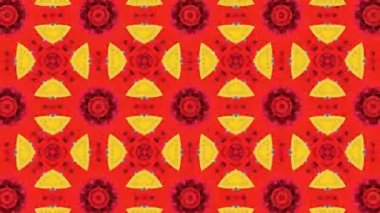 Dijital Hazırlama Kırmızı Kaleydoskop Yaratıcı Desen