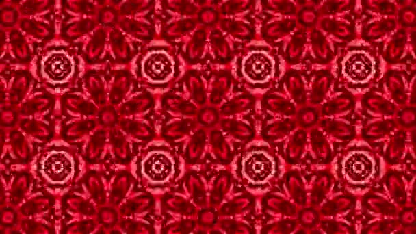 Digitale Rendering Red Caleidoscope Creatief Patroon — Stockvideo