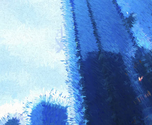 Digitale Illustration Blaues Glas Wolkenkratzer Hintergrund — Stockfoto