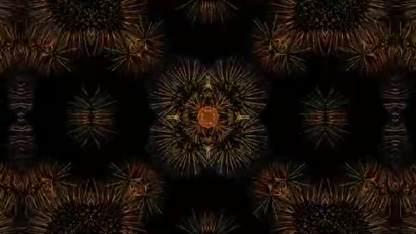 Digitální Vykreslování Vlasy Kaleidoskop Vzor — Stock video