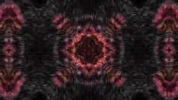 Digitales Rendering Haarkaleidoskop Muster — Stockvideo
