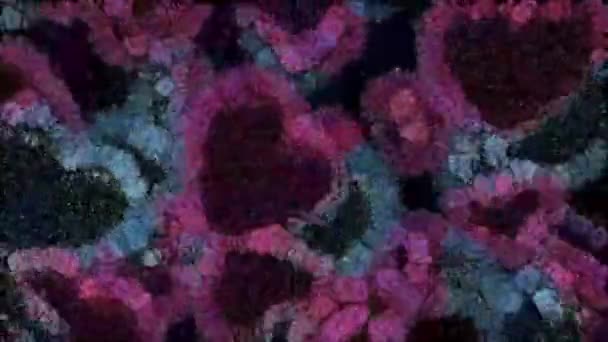 Digital Rendering Hearts Blume Hintergrund — Stockvideo