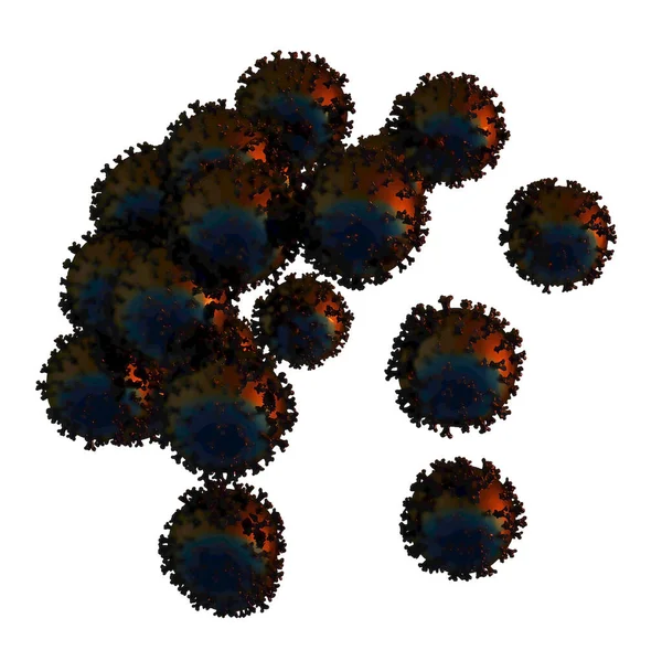 3Dレンダリングコロナウイルス Covid 19パンデミック — ストック写真