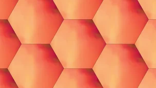 Representación Digital Abstracto Fuego Caliente Fondo Hexagonal — Vídeo de stock