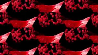 3D Yapılandırma Soyut Noktalar ve Çemberler Corona Kimya Arkaplanı