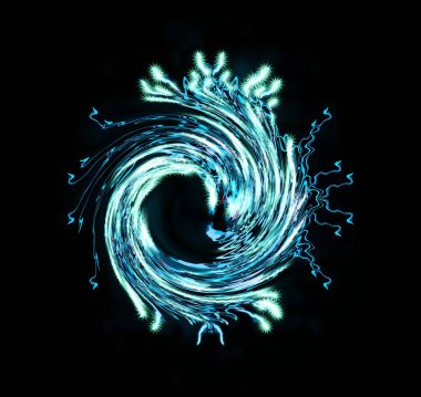 Dijital Renklendirme Yıldırım Vuruşu Elektrik Arkaplanı